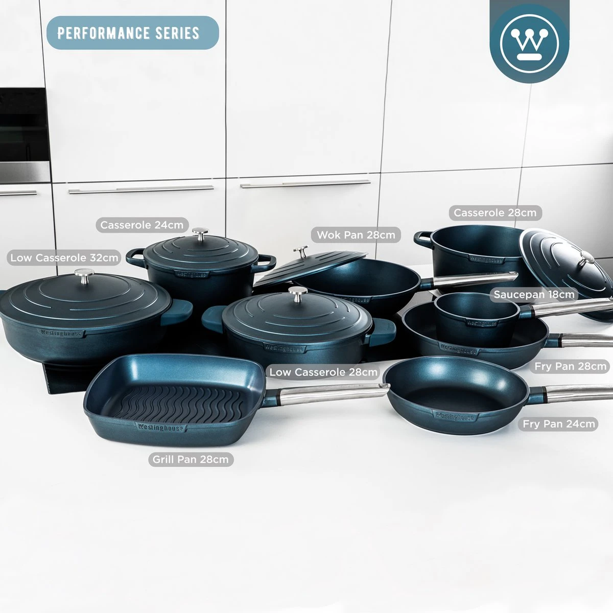 Westinghouse Performance Series - Wokpan Inductie - 28cm Luxe Wok Met Deksel - Blauw - Geschikt Voor Alle Warmtebronnen 7 Westinghouse Performance Series - Wokpan Inductie - 28cm Luxe Wok Met Deksel - Blauw - Geschikt Voor Alle Warmtebronnen - Afbeelding 6