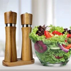 Nimma® Peper En Zoutmolen Set - Incl Navul Lepel - Verstelbare Maalgraad - Acacia Hout -Keukenproducten Winkel 1200x1200 683