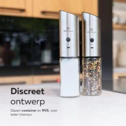 101Products Peper- & Zoutmolen Elektrisch - USB Oplaadbaar - Pepermolen - Zoutmolen - RVS 12 101Products Peper- & Zoutmolen Elektrisch - USB Oplaadbaar - Pepermolen - Zoutmolen - RVS -Keukenproducten Winkel 1200x1200 687