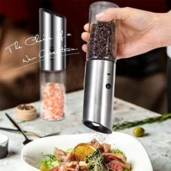 101Products Peper- & Zoutmolen Elektrisch - USB Oplaadbaar - Pepermolen - Zoutmolen - RVS 15 101Products Peper- & Zoutmolen Elektrisch - USB Oplaadbaar - Pepermolen - Zoutmolen - RVS -Keukenproducten Winkel 1200x1200 690