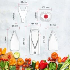 Börner Mandoline V5 PowerLine - Inclusief Opbergbox - Geleverd In Mooie Doos - 6-delige Set - 7 Snijdiktes - Geschikt Als Frietsnijder - BPA-vrij En Roestvrij - Grijs -Keukenproducten Winkel 1200x1200 713