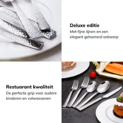 Deleca 6 Persoons Bestekset Deluxe (30-delig) - Vorken, Lepels En Messen - Vaatwasserbestendig - Gehamerd - Zilver / RVS 15 Deleca 6 Persoons Bestekset Deluxe (30-delig) - Vorken, Lepels En Messen - Vaatwasserbestendig - Gehamerd - Zilver / RVS -Keukenproducten Winkel 1200x1200 72