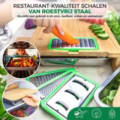 Ecowize 3-in-1 Bamboe Snijplank Met Opvangbak - Snijplank Hout Incl. 3 Roestvrijstalen Opvangbakjes Met Bamboe Deksel, 4 Inzetbare Raspen - Groentesnijder, Hakblok, Borrelplank, Tapasplank, Broodplank - 40x30cm - Duurzaam Cadeau -Keukenproducten Winkel 1200x1200 720