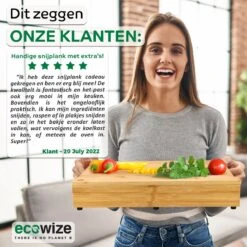 Ecowize 3-in-1 Bamboe Snijplank Met Opvangbak - Snijplank Hout Incl. 3 Roestvrijstalen Opvangbakjes Met Bamboe Deksel, 4 Inzetbare Raspen - Groentesnijder, Hakblok, Borrelplank, Tapasplank, Broodplank - 40x30cm - Duurzaam Cadeau -Keukenproducten Winkel 1200x1200 722