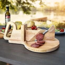 MikaMax Worst Guillotine - Worstsnijder - Worst Snijplank - Sausage Guillotine - Makkelijk Schoon Te Maken - RVS Mes - Bamboe - 30 X 19cm -Keukenproducten Winkel 1200x1200 727