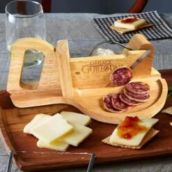 MikaMax Worst Guillotine - Worstsnijder - Worst Snijplank - Sausage Guillotine - Makkelijk Schoon Te Maken - RVS Mes - Bamboe - 30 X 19cm -Keukenproducten Winkel 1200x1200 728