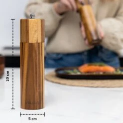 Deleca Luxe Peper En Zoutmolen Set - Zout / Pepermolen - Handmatig - Met Navul Lepel & Geschenkdoos - Acacia Hout - Rond -Keukenproducten Winkel 1200x1200 763