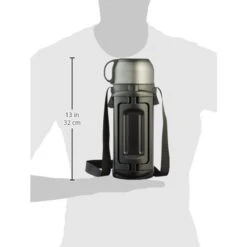 Lock&Lock Thermoskan - Isoleerkan - Thee En Koffie - Lekvrij - 1,5 Liter - RVS - Inklapbaar Handvat - Zwart -Keukenproducten Winkel 1200x1200 813