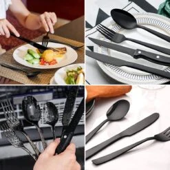 Deleca 6 Persoons Bestekset (36-delig) - Lepels, Messen, Vorken & Steakmessen - Vaatwasserbestendig - Zwart / RVS 14 Deleca 6 Persoons Bestekset (36-delig) - Lepels, Messen, Vorken & Steakmessen - Vaatwasserbestendig - Zwart / RVS -Keukenproducten Winkel 1200x1200 82