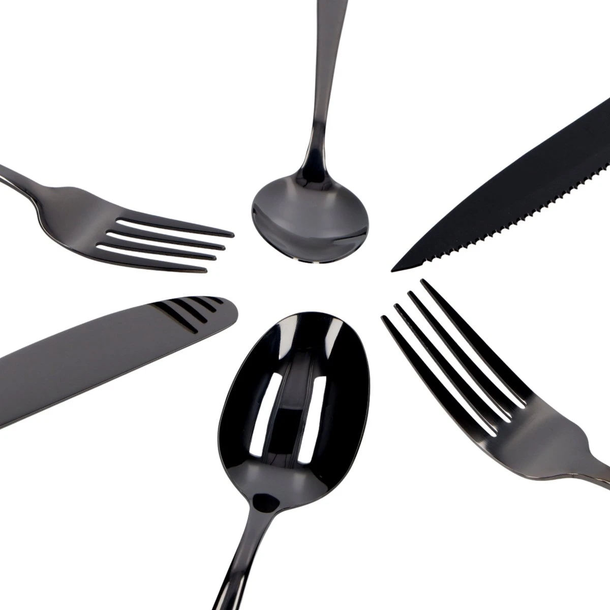 Deleca 6 Persoons Bestekset (36-delig) - Lepels, Messen, Vorken & Steakmessen - Vaatwasserbestendig - Zwart / RVS 8 Deleca 6 Persoons Bestekset (36-delig) - Lepels, Messen, Vorken & Steakmessen - Vaatwasserbestendig - Zwart / RVS - Afbeelding 7