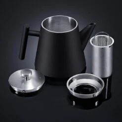 Silberthal - Theepot Met Filter - 1 L - RVS Dubbelwandig - Zwart - Cadeau -Keukenproducten Winkel 1200x1200 865