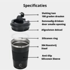 Castagnola Design RVS Koffiebeker To Go - Zwart - 380ml - Thermosbeker - Theebeker 16 Castagnola Design RVS Koffiebeker To Go - Zwart - 380ml - Thermosbeker - Theebeker -Keukenproducten Winkel 1200x1200 868