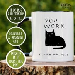 I Work Hard Kat Mok - Katten - Juf Cadeau - Meester Cadeau - Verjaardagscadeau - Cadeau - Verjaardag Cadeau Man - Cadeau Voor Man - Cadeau Voor Vrouw - Mokken - Theeglazen - Koffiekopjes -Keukenproducten Winkel 1200x1200 932