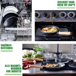 GreenChef Vintage Wokpan 28cm/3.7L - Zwart - Inductie - PFAS-vrij -Keukenproducten Winkel 1200x1200 94