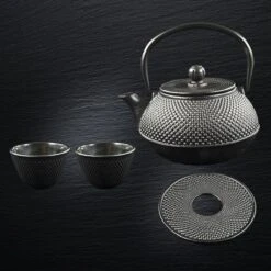 SakuraTea - Theepot Set - 4-delig - Gietijzer - Zwart - 0.8L - 2 Kopjes (100ml) -Keukenproducten Winkel 1200x1200 952