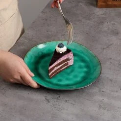 Merkloos Combiservies, 24-delig Coco Tafelservies Van Aardewerk, Raku Glazuur Effect Serviesset, Bevat Mueslikommen, Dessertborden En Dinerborden Voor 8 Personen In Vintage Look, Groen -Keukenproducten Winkel 1200x1200 968