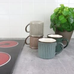 OTIX Koffiekopjes - Met Oor - Set Van 4 - Aardewerk - 250 Ml -Keukenproducten Winkel 1200x1200 975