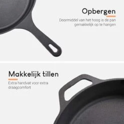 Ocina Gietijzeren Pan – ø30,5cm - Skillet - Koekenpan – Hapjespan – Koekenpan Inductie – Koekenpannenset - Gietijzeren Pan Bbq - Gietijzer 13 Ocina Gietijzeren Pan – ø30,5cm - Skillet - Koekenpan – Hapjespan – Koekenpan Inductie – Koekenpannenset - Gietijzeren Pan Bbq - Gietijzer -Keukenproducten Winkel 1200x1200 98