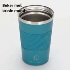 Castagnola Design RVS Koffiebeker To Go - Blauw - 380ml - Thermosbeker - Theebeker -Keukenproducten Winkel 1200x1200 984