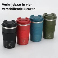 Castagnola Design RVS Koffiebeker To Go - Blauw - 380ml - Thermosbeker - Theebeker -Keukenproducten Winkel 1200x1200 986