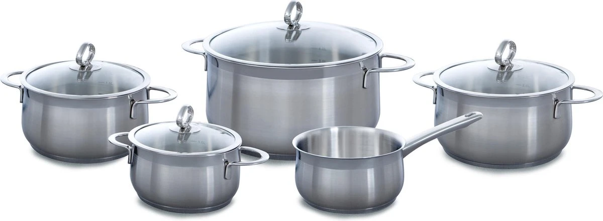 BK Excellent Pannenset - 5-delig - RVS - Inductie
