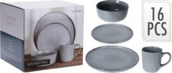 Excellent Serviesset - Servies - 16 Stuks - Aardewerk - Grijs -Keukenproducten Winkel 1200x516 1