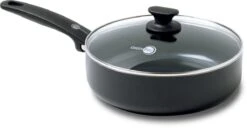 GreenPan Cambridge Hapjespan Met Deksel 24cm - Zwart - Inductie - PFAS-vrij