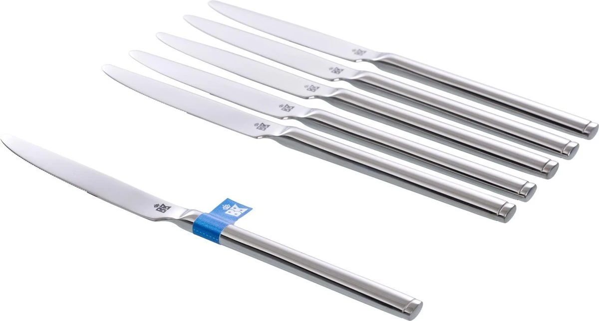 BK Waal Dessertmessen - 6 Stuks - 18/10 Edelstaal 3 BK Waal Dessertmessen - 6 Stuks - 18/10 Edelstaal