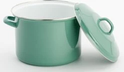 Lite-Body Magnus Soeppan/Stamppotpan Met Deksel - 24cm/8l - Emaille - Olijf Groen -Keukenproducten Winkel 1200x698 1