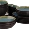 Palmer Serviesset Lotus Stoneware 6-persoons 24-delig Zwart Turquoise -Keukenproducten Winkel 1200x707 5