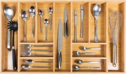 Grote Bestekbak Bamboe 81x47CM - Coninx Besteklade - Opbergbak - Duurzaam - Bamboe - Voor Laden Vanaf 47cm Diep -Keukenproducten Winkel 1200x711