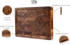 VDN Professionele Snijplank Acacia Hout Met Sapgeul En Handvatten – Hakblok 26x38x3.5 Cm -Keukenproducten Winkel 1200x770 4