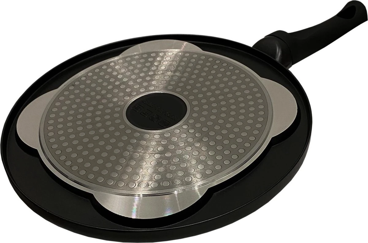 Cheffinger Crêpemaker Pancake - Ø 26 Cm - Geschikt Voor Inductie - Koudgreep - Zwart 4 Cheffinger Crêpemaker Pancake - Ø 26 Cm - Geschikt Voor Inductie - Koudgreep - Zwart - Afbeelding 2