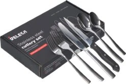 Deleca 8 Persoons Bestekset (48-delig) - Lepels, Messen, Vorken & Steakmessen - Vaatwasserbestendig - Zilver / RVS -Keukenproducten Winkel 1200x799 18