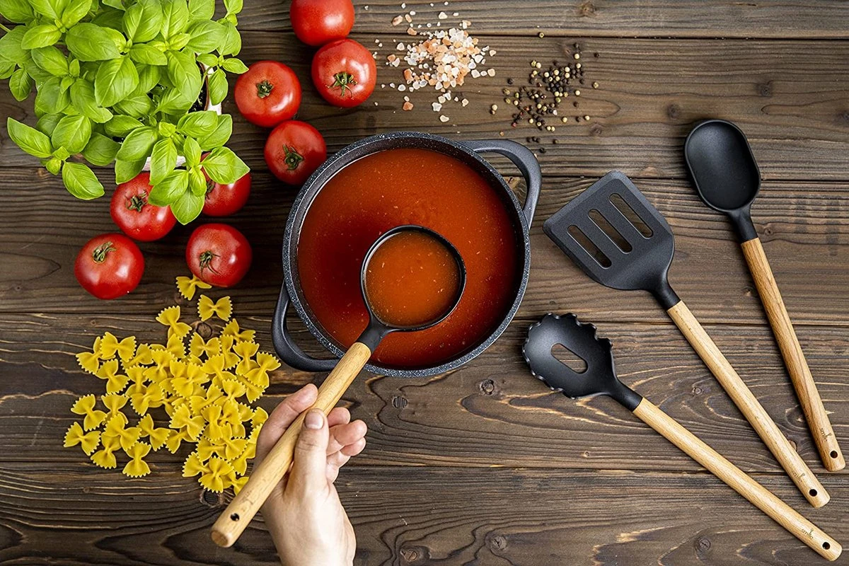 Smile 10-Delige Pannenset - Anti Aanbaklaag - Vaatwasser Bestendig - Zwart - MGK-17 10 Smile 10-Delige Pannenset - Anti Aanbaklaag - Vaatwasser Bestendig - Zwart - MGK-17 - Afbeelding 8