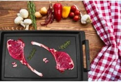 Eurolux Teppanyaki Plaat Met Grepen - 41 X 24 X 2.5 Cm - Zwart - Aluminium - Geschikt Voor Alle Warmtebronnen -Keukenproducten Winkel 1200x815 2