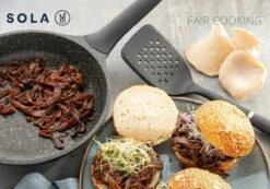 Sola Koekenpan Fair Cooking - Ø 28 Cm - Zwart/wit - Aluminium - Antiaanbaklaag -Keukenproducten Winkel 1200x842