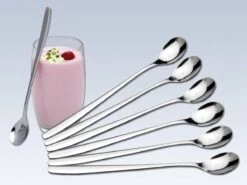 Dessertlepels - Cocktaillepels - IJslepels - Latte Macchiato Lepels - Yoghurtlepels - Set Van 6 Stuks -RVS (18/0) -19 Cm -Keukenproducten Winkel 1200x900