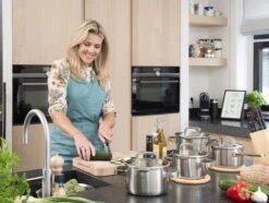 Sola Pannenset Juvia - 4 Delig - Ø 16,16,18,20 Cm - Zilver - RVS - Sandwichbodem -Keukenproducten Winkel 1200x906 6