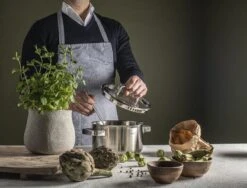 Sola Pannenset Juvia - 4 Delig - Ø 16,16,18,20 Cm - Zilver - RVS - Sandwichbodem -Keukenproducten Winkel 1200x911