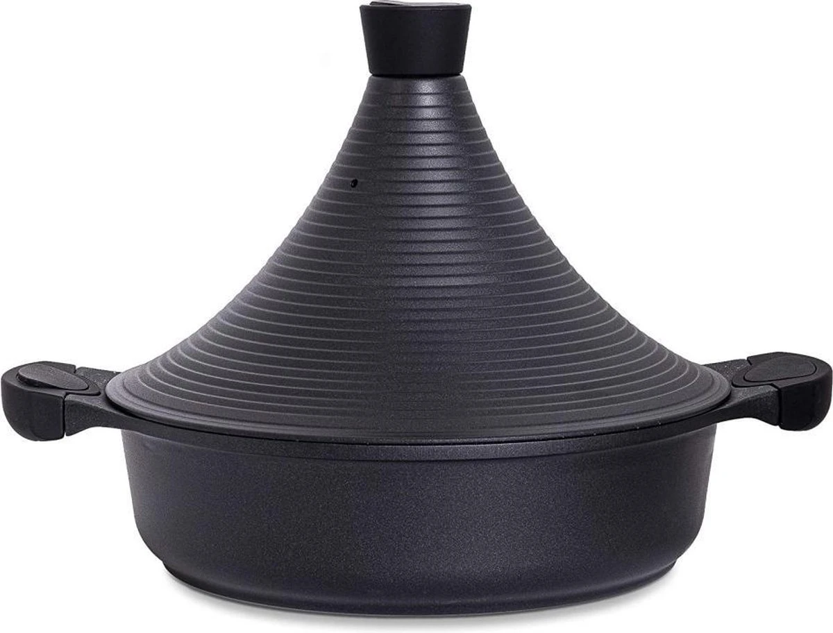 Aluminium Tajine Agadir- Matt Black Geschikt Ook Voor Inductie 3 Aluminium Tajine Agadir- Matt Black Geschikt Ook Voor Inductie