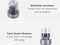 KROMS Peper En Zoutmolen Set - Peper En Zoutmolen Set Elektrisch -2 In 1 - Instelbare Maalgraad - Pepermolen - Zoutmolen - Peper En Zoutmolen Elektrisch -Keukenproducten Winkel 1200x913 1
