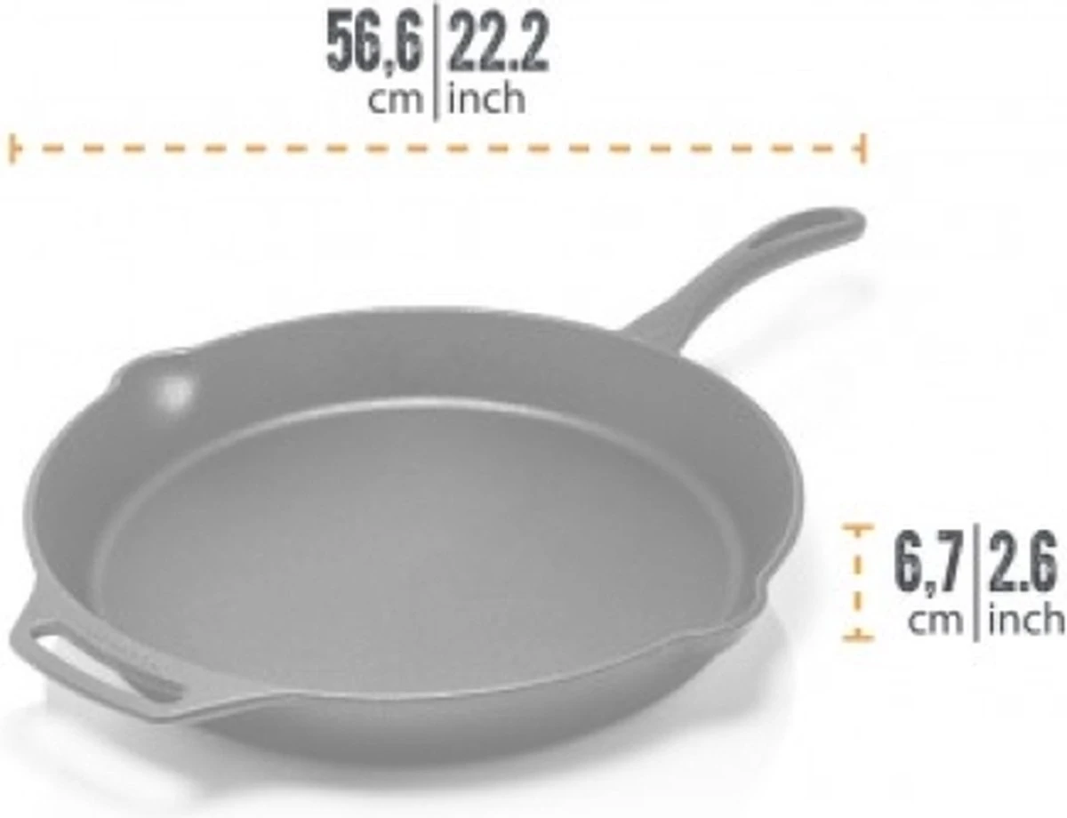 Petromax Skillet - Gietijzer - Koekenpan Met Steel En Handgreep - ø35cm Fp35t 4 Petromax Skillet - Gietijzer - Koekenpan Met Steel En Handgreep - ø35cm Fp35t - Afbeelding 2