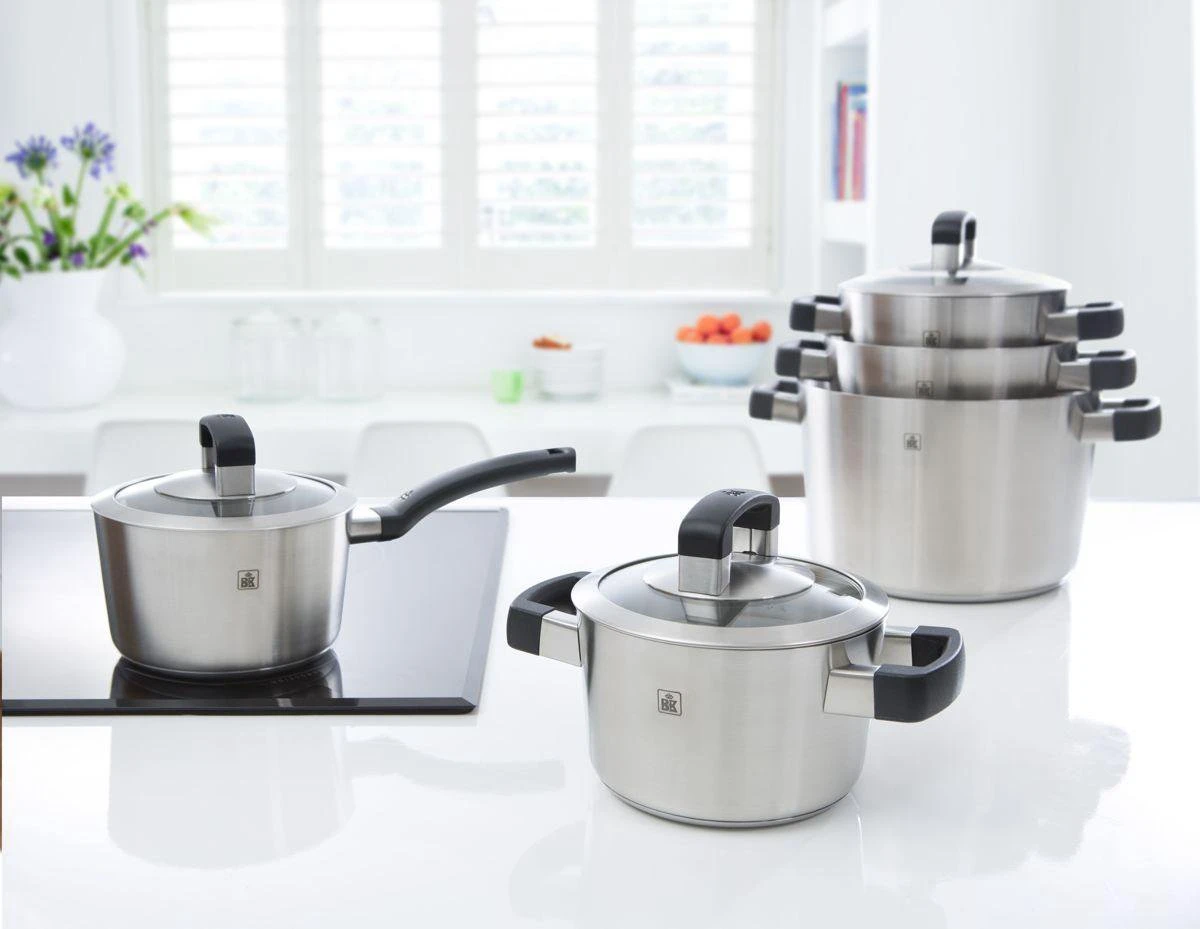 BK Conical Cool Pannenset - 5-delig - RVS - Geschikt Voor Alle Warmtebronnen 11 BK Conical Cool Pannenset - 5-delig - RVS - Geschikt Voor Alle Warmtebronnen - Afbeelding 9