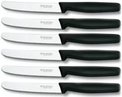 Victorinox Tafelmessen - 6-Delig - Zwart - Recht Heft 10 Victorinox Tafelmessen - 6-Delig - Zwart - Recht Heft -Keukenproducten Winkel 1200x953