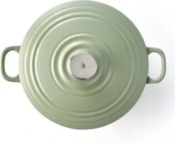 BK Bourgogne Braadpan Ø 24 Cm - Groen - Gietijzer - Inductie -Keukenproducten Winkel 1200x993