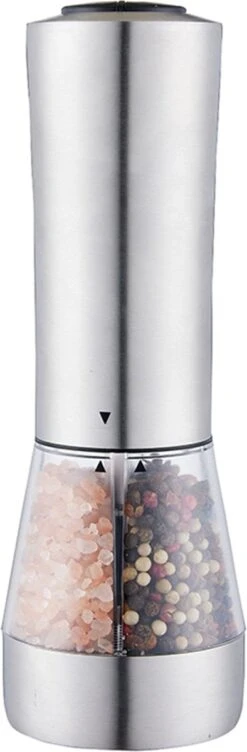 KROMS Peper En Zoutmolen Set - Peper En Zoutmolen Set Elektrisch -2 In 1 - Instelbare Maalgraad - Pepermolen - Zoutmolen - Peper En Zoutmolen Elektrisch