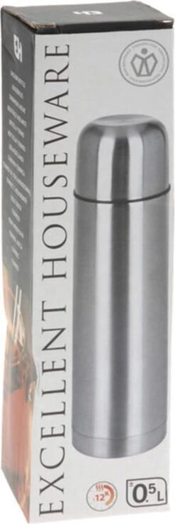 Merkloos Excellent Houseware Bullet Isolatiekan - 0,5 L - RVS -Keukenproducten Winkel 401x1200