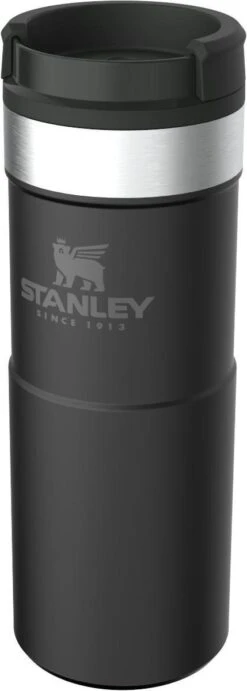 Stanley The NeverLeak™ Travel Mug 0,35L NEW - Thermosfles - Matt Black -Keukenproducten Winkel 429x1200