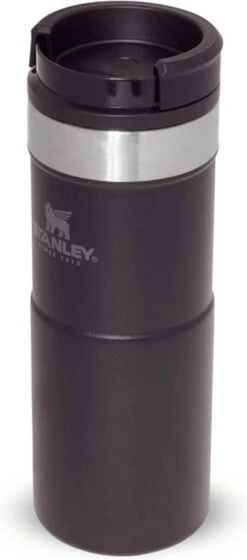 Stanley The NeverLeak™ Travel Mug 0,35L NEW - Thermosfles - Matt Black -Keukenproducten Winkel 529x1200